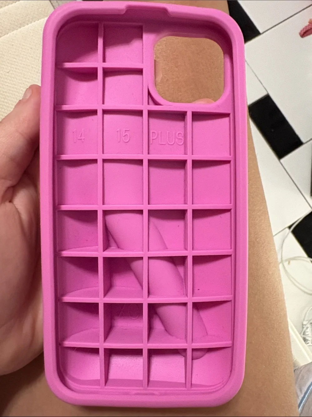 RHODE Bright Pink Silicone iPhone Case with Built-In Strap